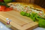 пирог из слоеного теста с рисом и семгой