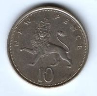 10 пенсов 1974 г. Великобритания
