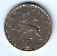 10 пенсов 1974 г. Великобритания