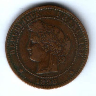 10 сантимов 1898 г. Франция
