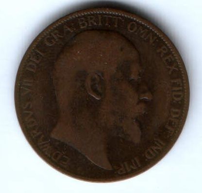 1 пенни 1903 г. Великобритания