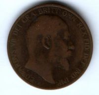 1 пенни 1903 г. Великобритания