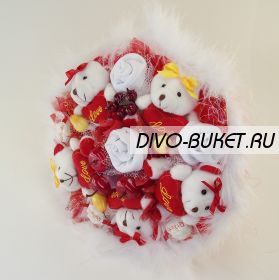 Букет из носков и игрушек №255-5КН "Аргумент"