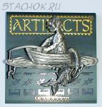 Брошь "Кот-рыбак" под олово