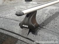 Багажник на крышу Toyota Corolla, Атлант: аэродинамические дуги и опоры типа Е