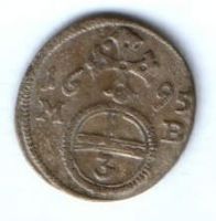 3 пфеннига 1695 г. Австрия