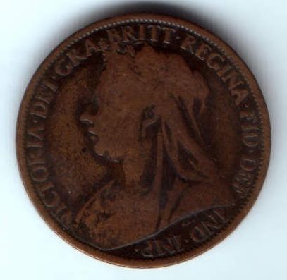 1 пенни 1898 г. Великобритания