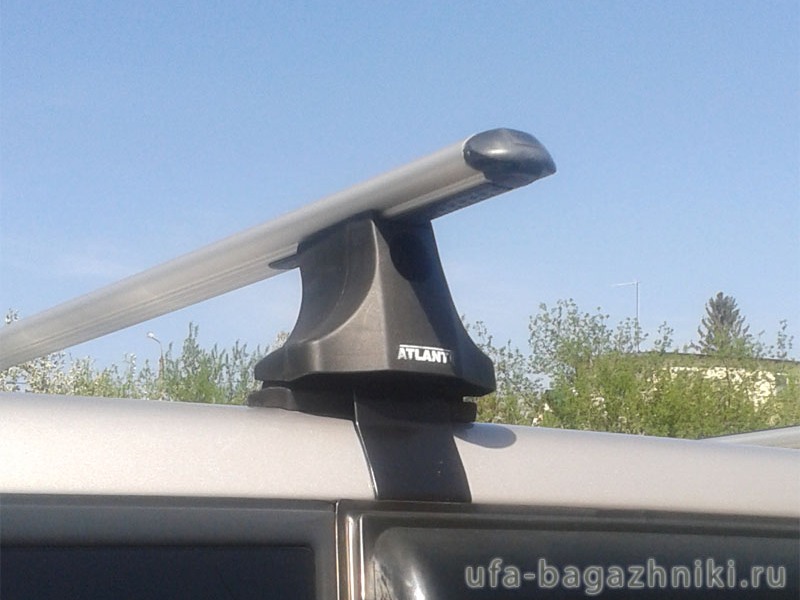 Багажник на крышу Hyundai Tucson JM 2004-10, без рейлингов, Атлант, аэродинамические дуги