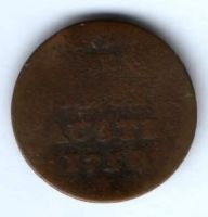 1 лиард 1750 г. Австрийские Нидерланды Бельгия