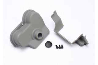 Cover, gear (upper & lower) (1)/ dust plug (1)/ 3x6mm CS (3) - TRA3977