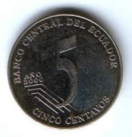5 сентаво 2000 г. Эквадор