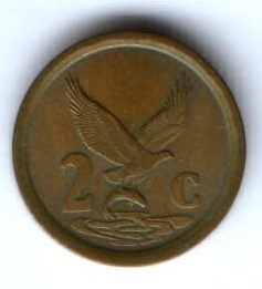 2 цента 1992 г. ЮАР