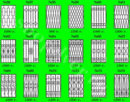 Решетки металлические сварные и кованые.