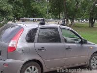 Багажник на крышу на Ладу Калину, Атлант, аэродинамические дуги
