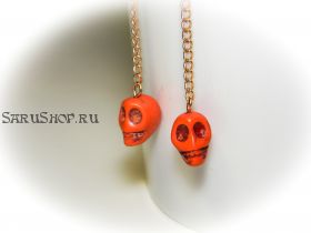 Серьги - черепа. Стиль  Дня Мертвых.