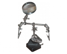 Держатель "третья рука" с лупой х2.5 (ZD-10G) REXANT