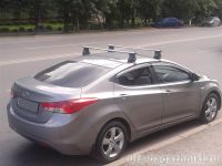 Багажник на крышу Hyundai Elantra, Атлант, аэродинамические дуги