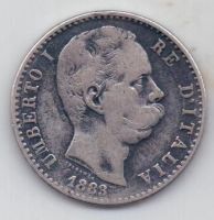 2 лиры 1883 г.Италия