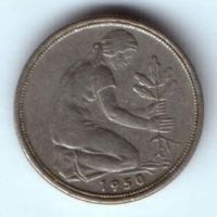 50 пфеннигов 1950 г. Германия