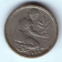 50 пфеннигов 1950 г. Германия