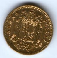 1 песета 1975 г. Испания