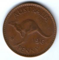 1 пенни 1964 г. Австралия