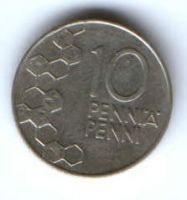 10 пенни 1992 г. Финляндия