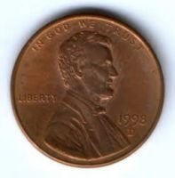 1 цент 1998 г. США