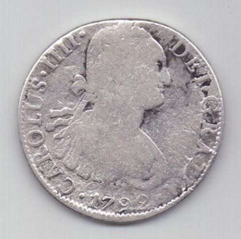 8 реалов 1792 г. Мексика  (Испания)
