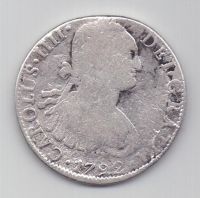 8 реалов 1792 г. Мексика  (Испания)