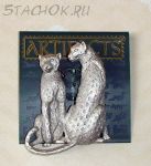 Брошь "Пара гепардов" под олово