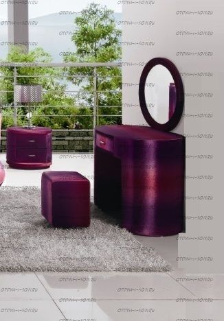 Стол туалетный Queen, + зеркало, + пуф