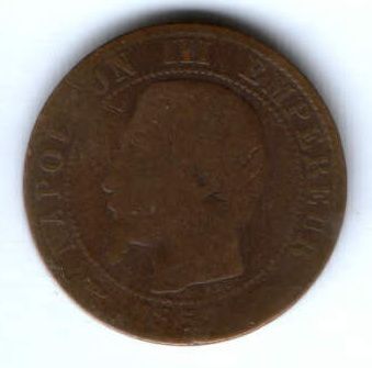 5 сантимов 1857 г. Франция