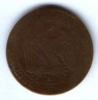 5 сантимов 1857 г. Франция