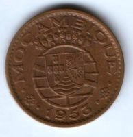 1 эскудо 1953 г. Мозамбик Португалия