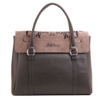 3075 FD кожа /замша сер. (сумка жен.)