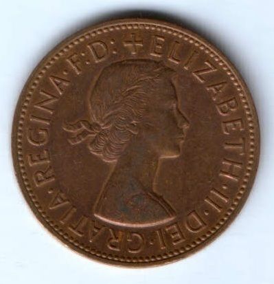 1 пенни 1964 г. Великобритания