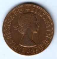 1 пенни 1964 г. Великобритания