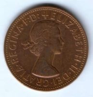 1 пенни 1964 г. Великобритания