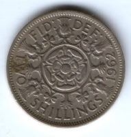 2 шиллинга 1962 г. Великобритания