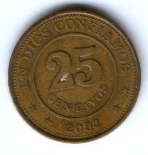 25 сентаво 2002 г. Никарагуа