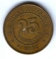 25 сентаво 2002 г. Никарагуа