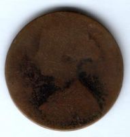 1 пенни 1863 г. Великобритания