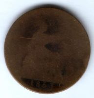 1 пенни 1863 г. Великобритания