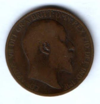 1/2 пенни 1907 г. Великобритания