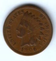 1 цент 1906 г. США