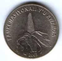 50 франков 2003 г. Руанда