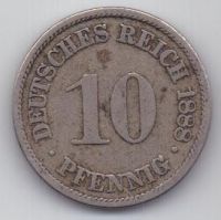 10 пфеннигов 1888 г. Германия