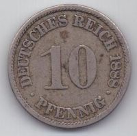 10 пфеннигов 1888 г. Германия