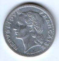 5 франков 1946 г. Франция